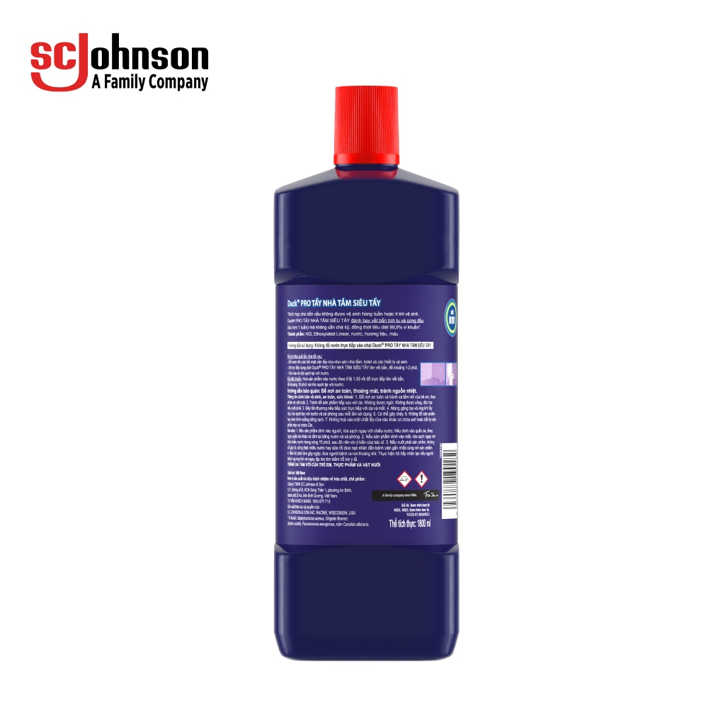 Ảnh DUCK Combo 2 Tẩy Rửa Nhà Tắm Siêu Tẩy Pro 1800ml/Chai 2