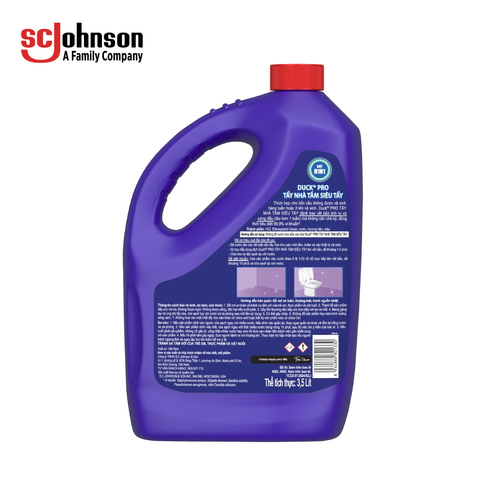 Ảnh DUCK Combo 2 Tẩy Rửa Nhà Tắm Siêu Tẩy Pro 3500ml/Chai 2