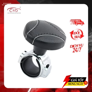 Tay Quay Trợ Lực Vô Lăng Ô Tô CIND JM-7613BS Màu Đen Chỉ Bạc -