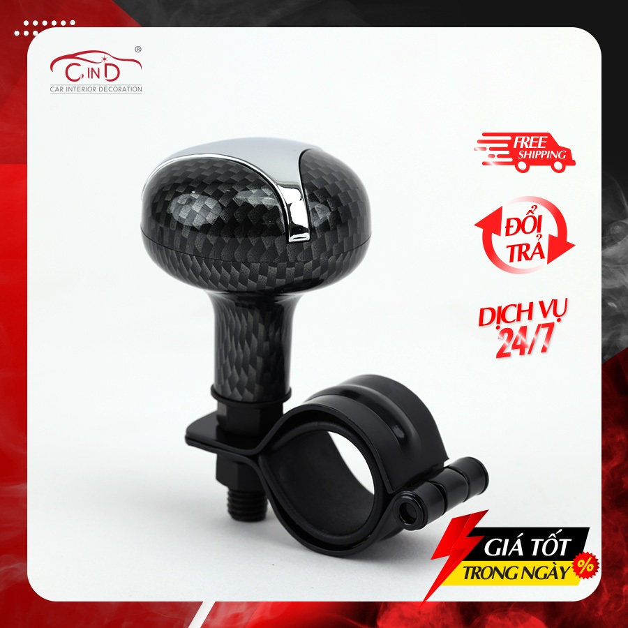 Tay Quay Trợ Lực Vô Lăng Ô Tô CIND JM-7603C Màu Carbon