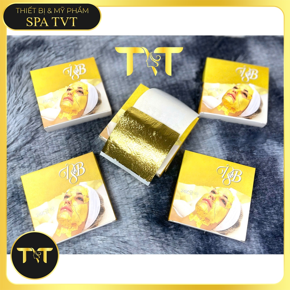Vàng Lá DSB 100 Lá 9x9cm Cho Máy RF, Hỗ Trợ Nâng Cơ, Săn Chắc Da, Trẻ Hóa Da, Phụ Kiện Spa