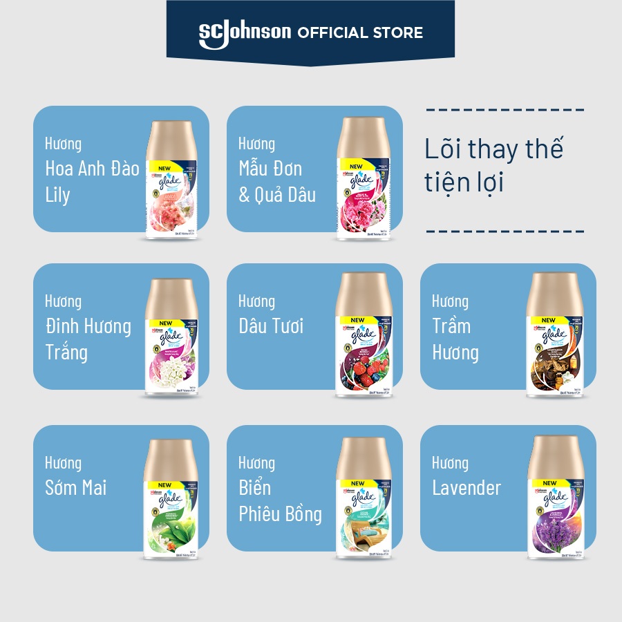 Ảnh GLADE Combo Máy Xịt Hương Anh Đào Lily + Lõi Xịt 252ml – Hương Dâu Tươi 2