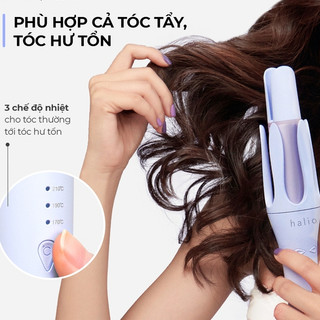 Máy uốn tóc tự xoay ion âm Halio instaCurl Premium Automatic Hair Styler -Bảo hành 24 tháng[HỎA TỐC]