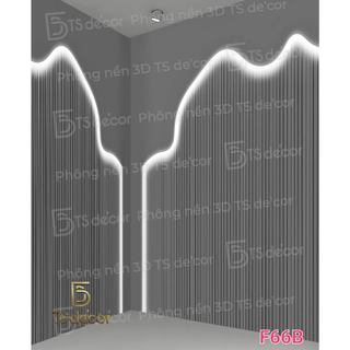 Phông nền livestream TSDecor tông xám giả góc giúp không gian mở rộng