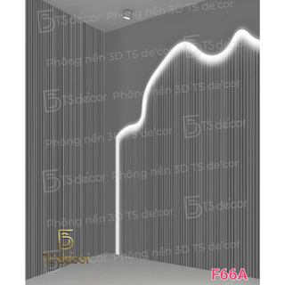 Phông nền livestream TSDecor tông xám giả góc giúp không gian mở rộng
