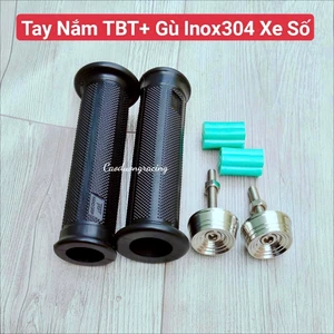 Gù tay lái inox 304 mẫu thái viền 160gr giá 1 cặp kèm nhôm đóng gù trọng lượng 160gr - caoduongracing