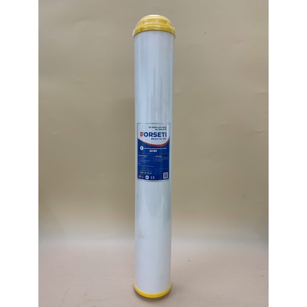 Lõi Lọc Số 2 20 INCH CATION Cấu Tạo Từ Hạt Polymer Loại Bỏ Đá Vôi Giúp Làm Mềm Nước Cứng (chuyên xử lý nước giếng khoan)