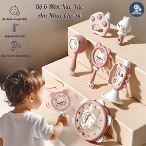 Bộ Đồ Chơi Xúc Xắc Âm Nhạc 6 Món Cho Bé GutyKids Chịu Nhiệt Tốt, Âm Thanh Vui Tai, Giúp Bé Phát Triển Kỹ Năng Toàn Diện