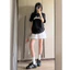 Quần Short Kaki Nữ Suông Ống Rộng Cạp Chun Dây Rút Quần Kaki Cạp Chun Nữ Form Ngắn Trên Gối