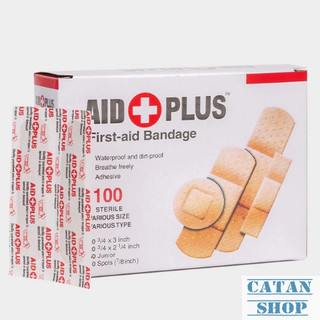 Hộp 100 Miếng Băng Keo Cá Nhân Bảo Vệ Các Vết Thương, Hộp Băng Cá Nhân 4 Kích Cỡ Aid Plus- GD904-BCNtrangdo