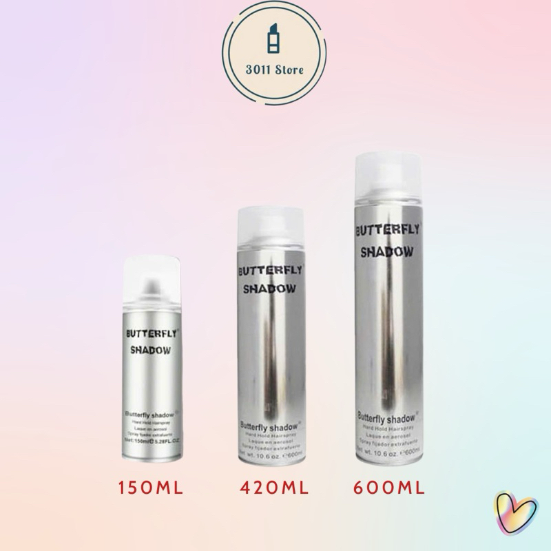 Gôm xịt tóc Butterfly Shadow chính hãng-[Chính Hãng 100%] Gôm Xịt Tóc Nam Butterfly Shadow 150ml - 320ml - 600ml