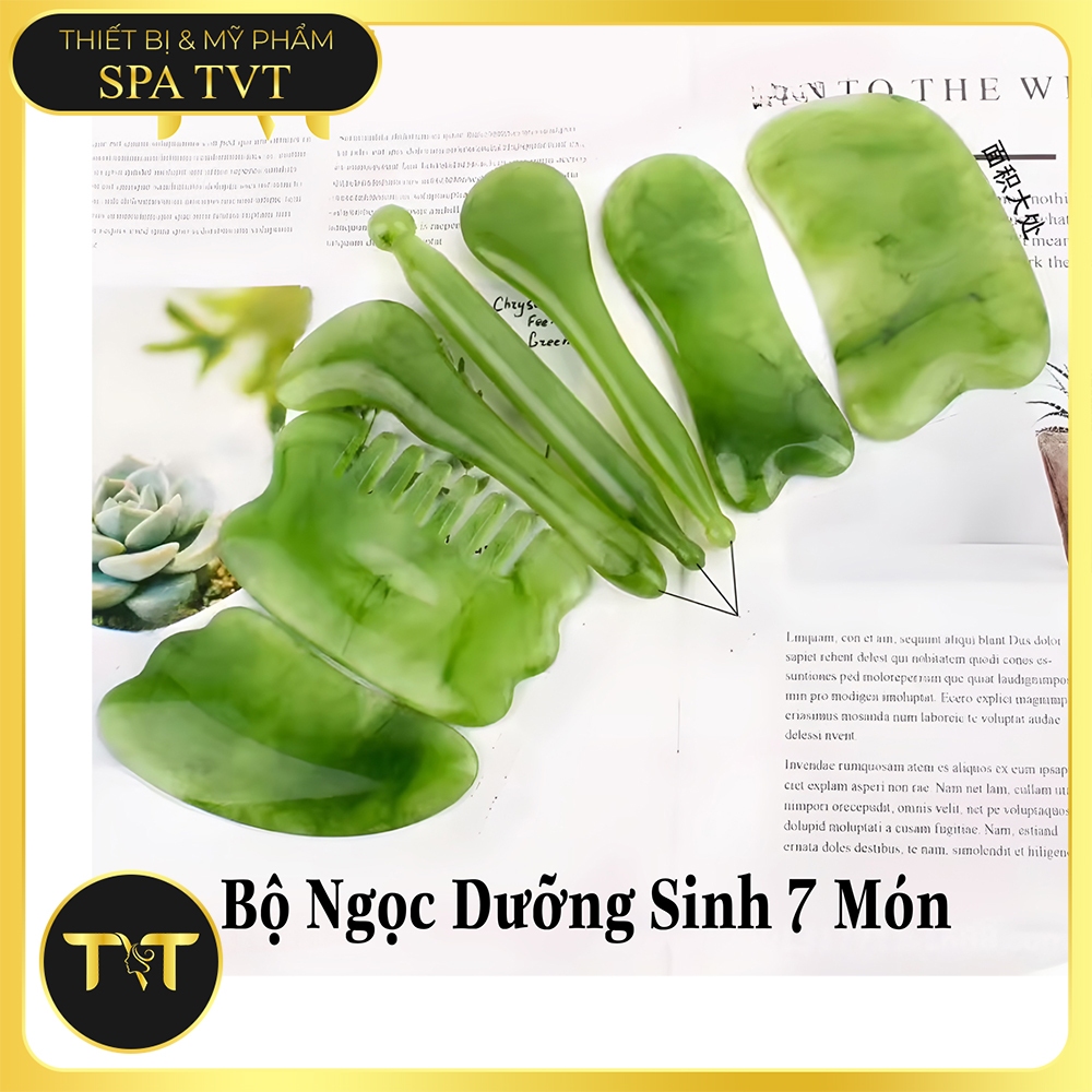 BỘ NGỌC CẠO GIÓ DƯỠNG SINH 7 MÓN(Nhựa) , MASSAGE MẶT, ẤN HUYỆT, MASSAGE BODY, CHẢI THÔNG KINH LẠC