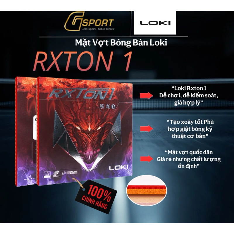 Mặt Vợt Bóng Bàn LOKI RXTON 1 - Mặt Vợt Bóng Bàn Loki GIá Rẻ Siêu Ngon ...