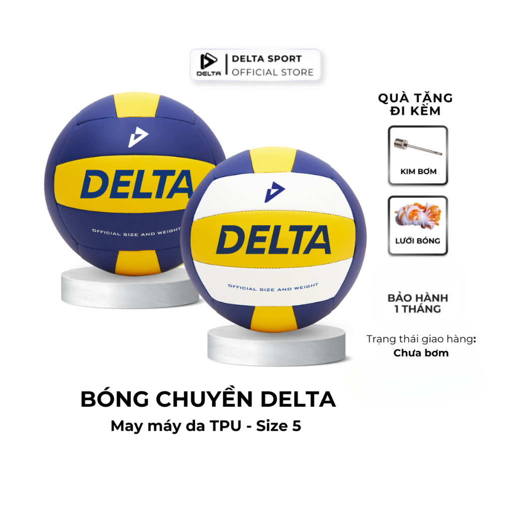 Ảnh Bóng Chuyền DELTA May Máy Size 5 Da TPU Êm Dịu Nhẹ Chống Nước Tốt Phù Hợp Tập Luyện DELTABC01 1