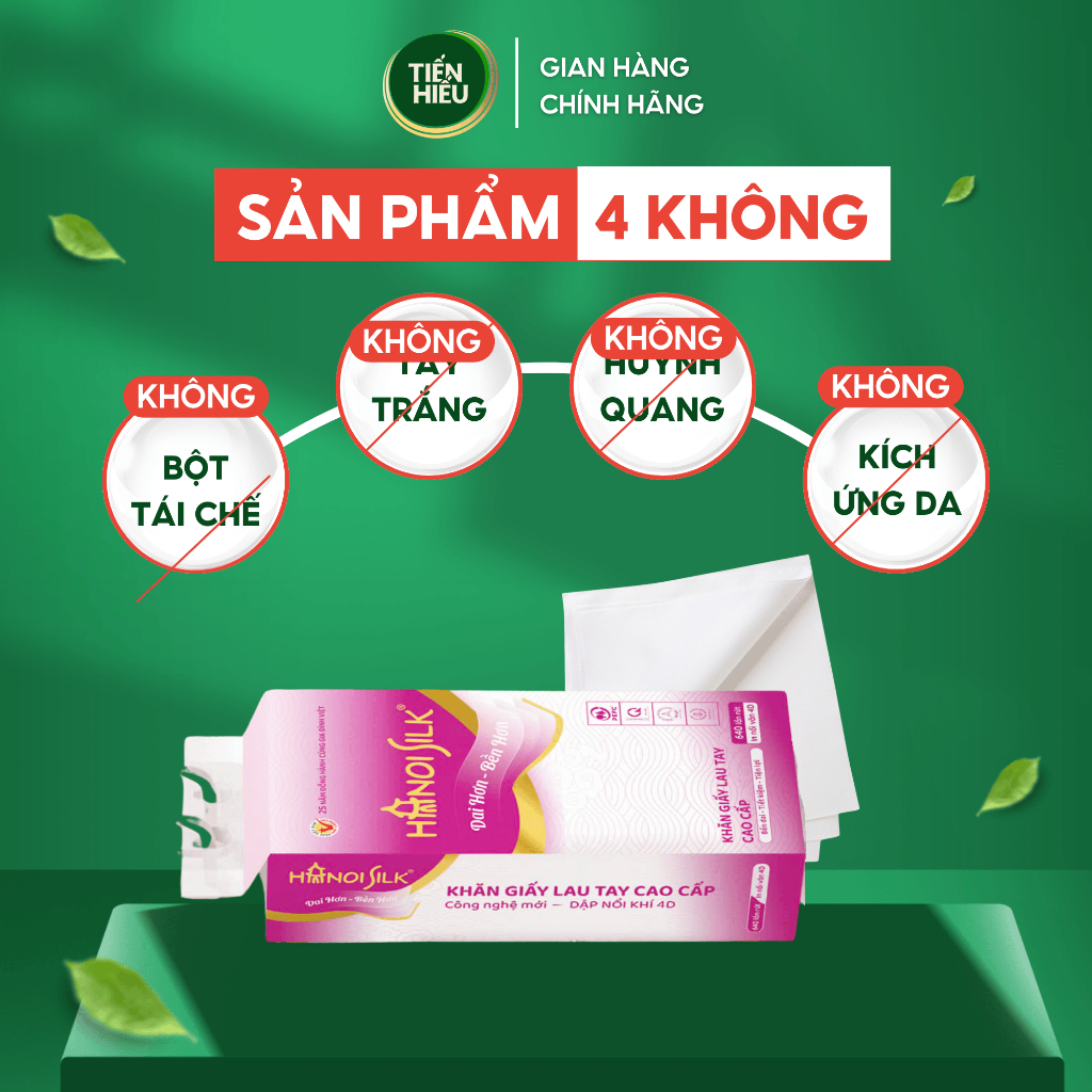 Ảnh Thùng 6 Bịch Giấy Rút Treo Tường HANOISILK Bền Dai Tiết Kiệm Từ Bột Giấy Nguyên Chất, 1280 Tờ [TẶNG KÈM MÓC TREO] 3