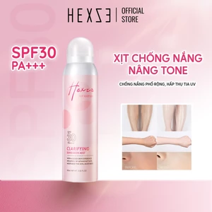 Xịt chống nắng nâng tone HEXZE 100ml, SPF30 PA+++ hấp thụ tia cực tím, dưỡng trắng, nâng tone da