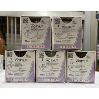Hộp 12 tép  Chỉ Vicryl 1.0, Chỉ phẫu thuật Vicryl 1.0 W9431 (Hộp 12 tép)