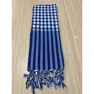 Khăn Rằn Nam Bộ Loại Tốt, Màu Xanh Dương - Trắng Khổ Lớn 160X60 cm
