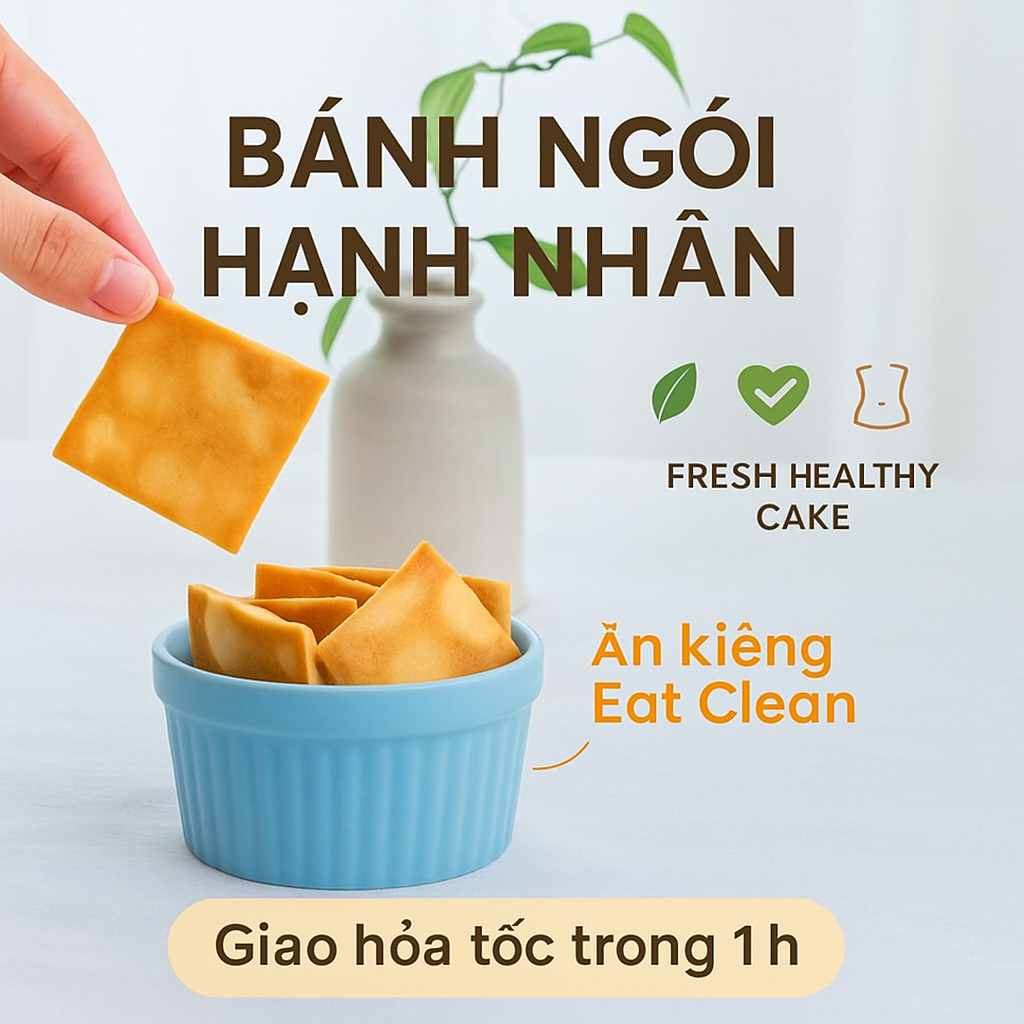 Bánh Ngói Hạnh Nhân Healthy | Eat Clean, Ăn Kiêng, Giảm Cân, Handmade ...