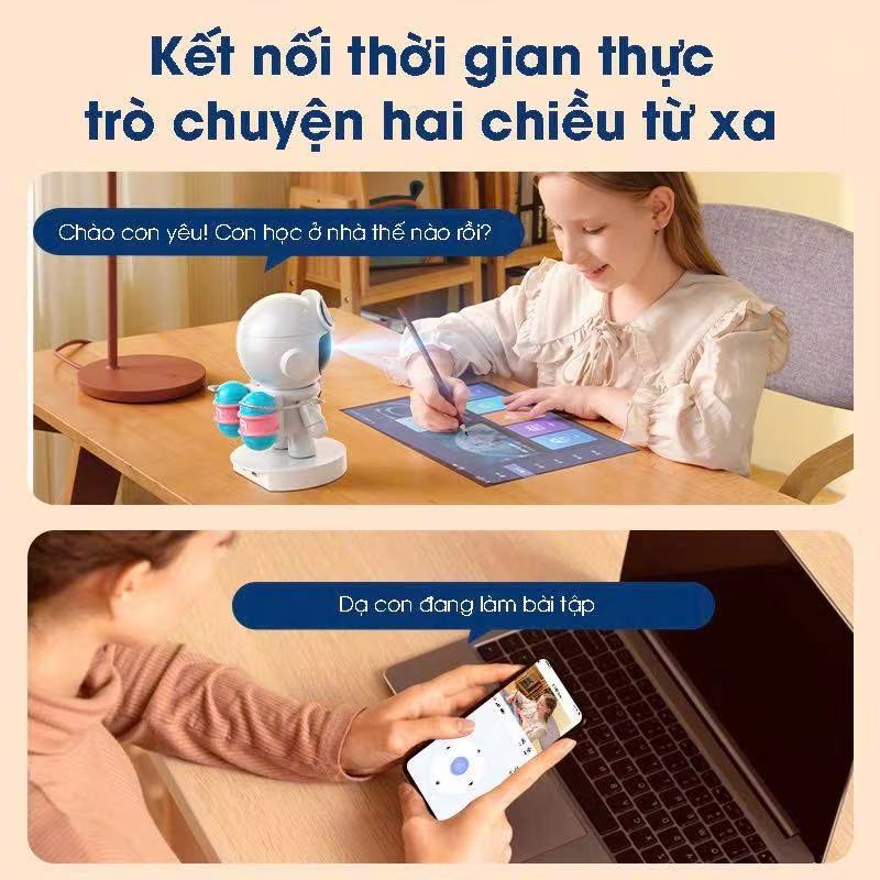 Camera Robot Baby WiFi iCam Mini 1080P – Đàm Thoại 2 Chiều, Xoay 360, Theo Dõi Bé, Dễ Thương Cho Trẻ Em