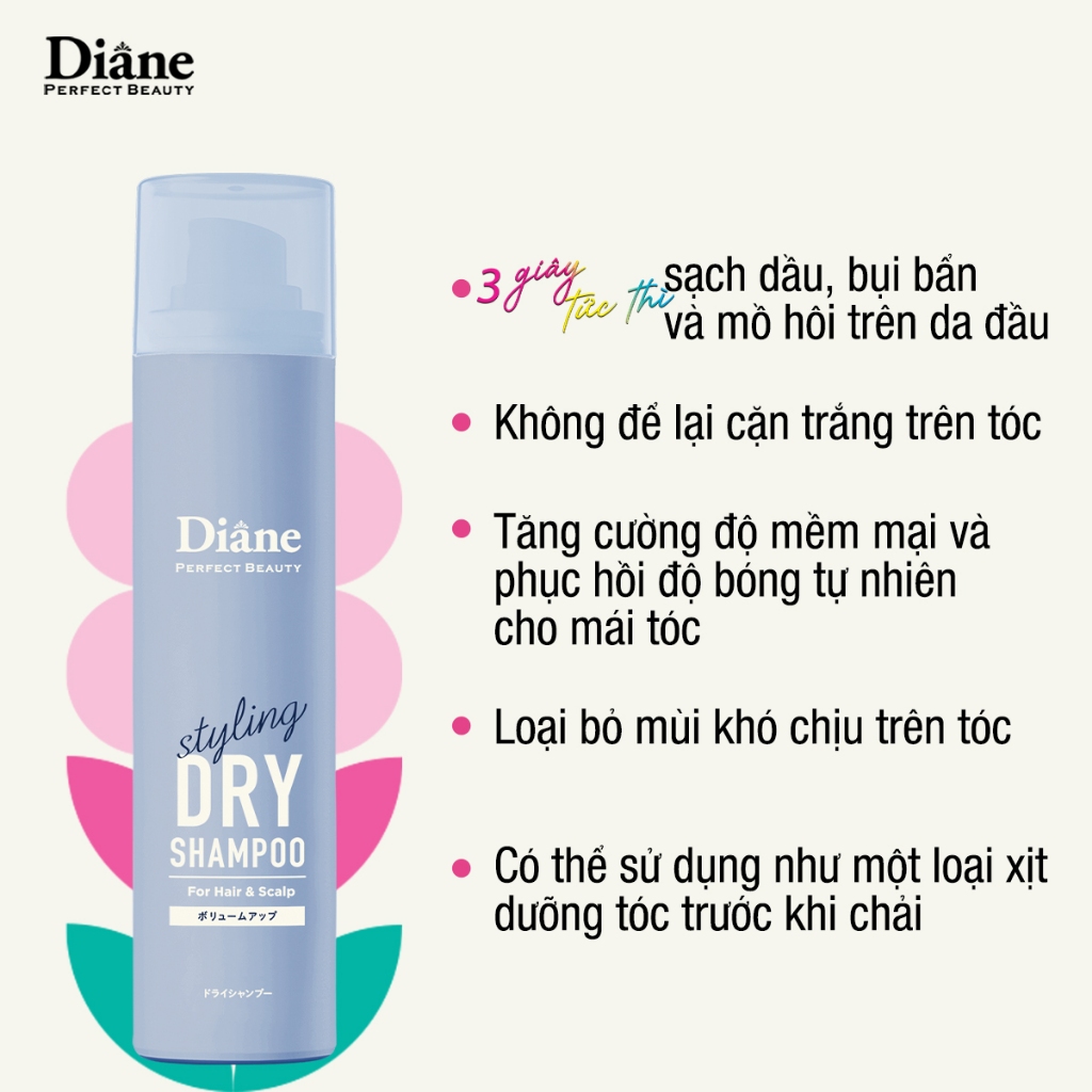 Ảnh Dầu gội khô làm phồng tóc tạo kiểu giữ nếp Diane Perfect Beauty Styling Dry Shampoo Volume Up 95g 3