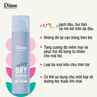 Dầu gội khô làm phồng tóc tạo kiểu Diane Styling Dry Shampoo Volume Up 95g + Mascara Chuốt tóc