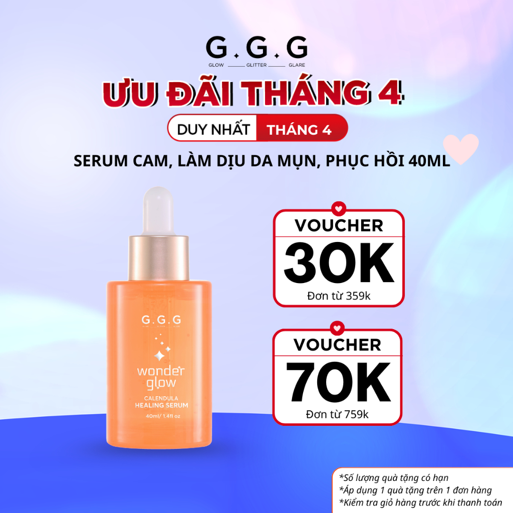 Ảnh Serum Cam làm dịu, hỗ trợ giảm mụn, mờ thâm - Wonder Glow Healing Serum 40ml 1