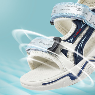 Dép quai hậu 2 quai đế bằng HOBIBEAR E2203 Blue khóa dán tiện lợi, sandal 2 quai dành cho trẻ em