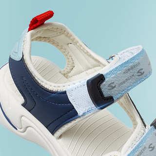 Dép quai hậu 2 quai đế bằng HOBIBEAR E2203 Blue khóa dán tiện lợi, sandal 2 quai dành cho trẻ em
