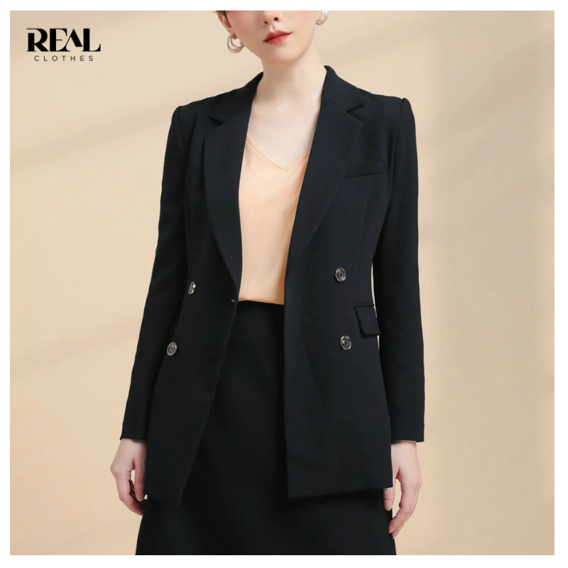 Blazer công sở 4 nút dáng ôm Paris REAL CLOTHES (tổng hợp màu), sang trọng, vải Tuyết Hàn cao cấp