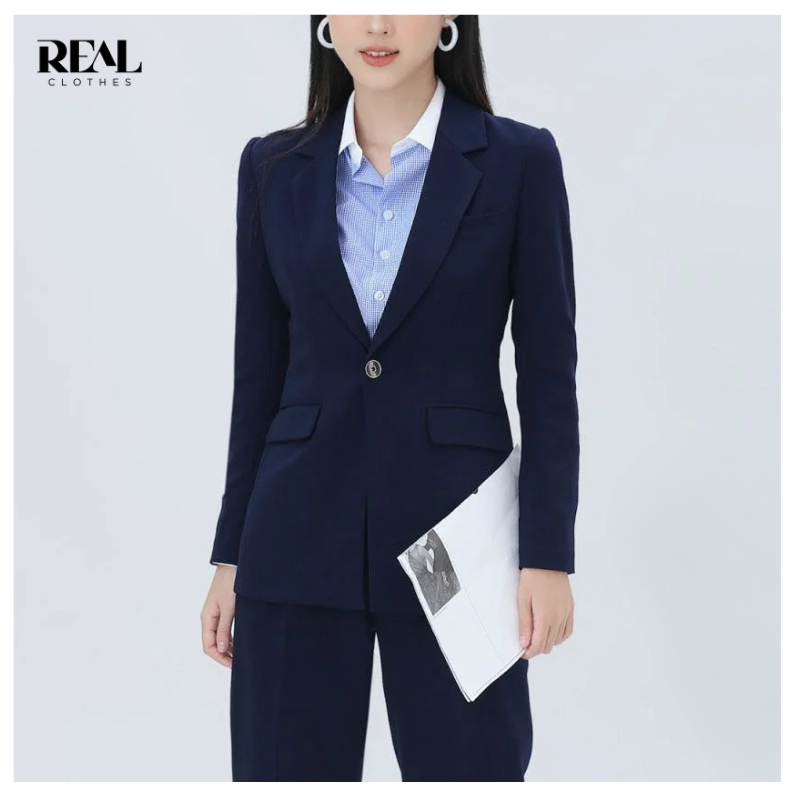Blazer công sở 1 nút dáng ôm Clara REAL CLOTHES (tổng hợp màu), sang trọng, vải Tuyết Hàn cao cấp