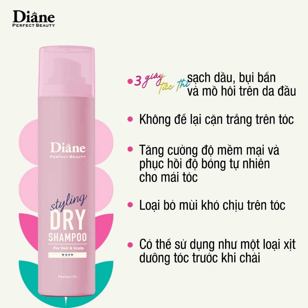 Ảnh Dầu Gội Khô Tạo Kiểu Làm Mềm Và Bóng Tóc Diane Perfect Beauty Styling Smooth & Shine 95g 2