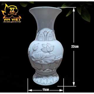 Bình Hoa Bạch Ngọc Sen Trắng Thờ Cúng - Bình Bông Thờ Cúng - Nội Thất An Việt - BNST