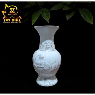 Bình Hoa Bạch Ngọc Sen Trắng Thờ Cúng - Bình Bông Thờ Cúng - Nội Thất An Việt - BNST