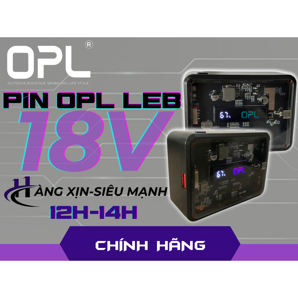 [PIN lẻ]PIN OPL LED-98000mAh siêu trâu dành cho các loại quạt (CHÍNH ...