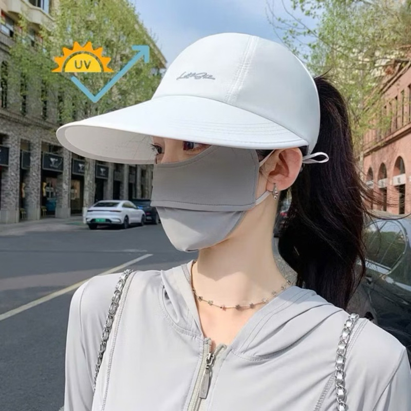 Mũ bóng chày Mũ chống nắng nửa đầu thể gập lại và điều chỉnh, Mũ lưỡi trai rộng vành upf 50+