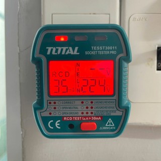 ĐỒ NGHỀ TOTAL Dụng Cụ Kiểm Tra Ổ Cắm TESST30011
