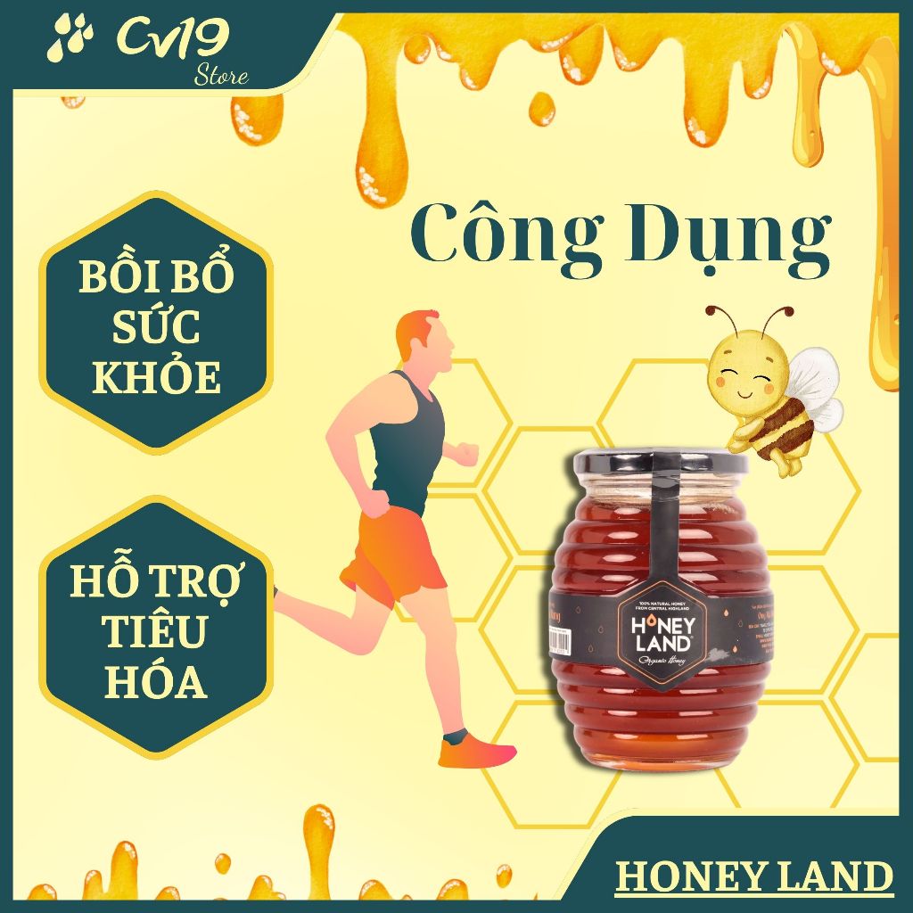 [GIÁ SIÊU TỐT]Bộ 4 Hủ mật hoa rừng Honeyland 500g + 4 hủ mật hoa rừng Honeyland 250g + 3 lon cá hộp
