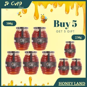 Bộ 8 hũ mật ong hoa rừng Honeyland chính hãng (5 hũ 500g/hũ + 3 hũ 250g/hũ)