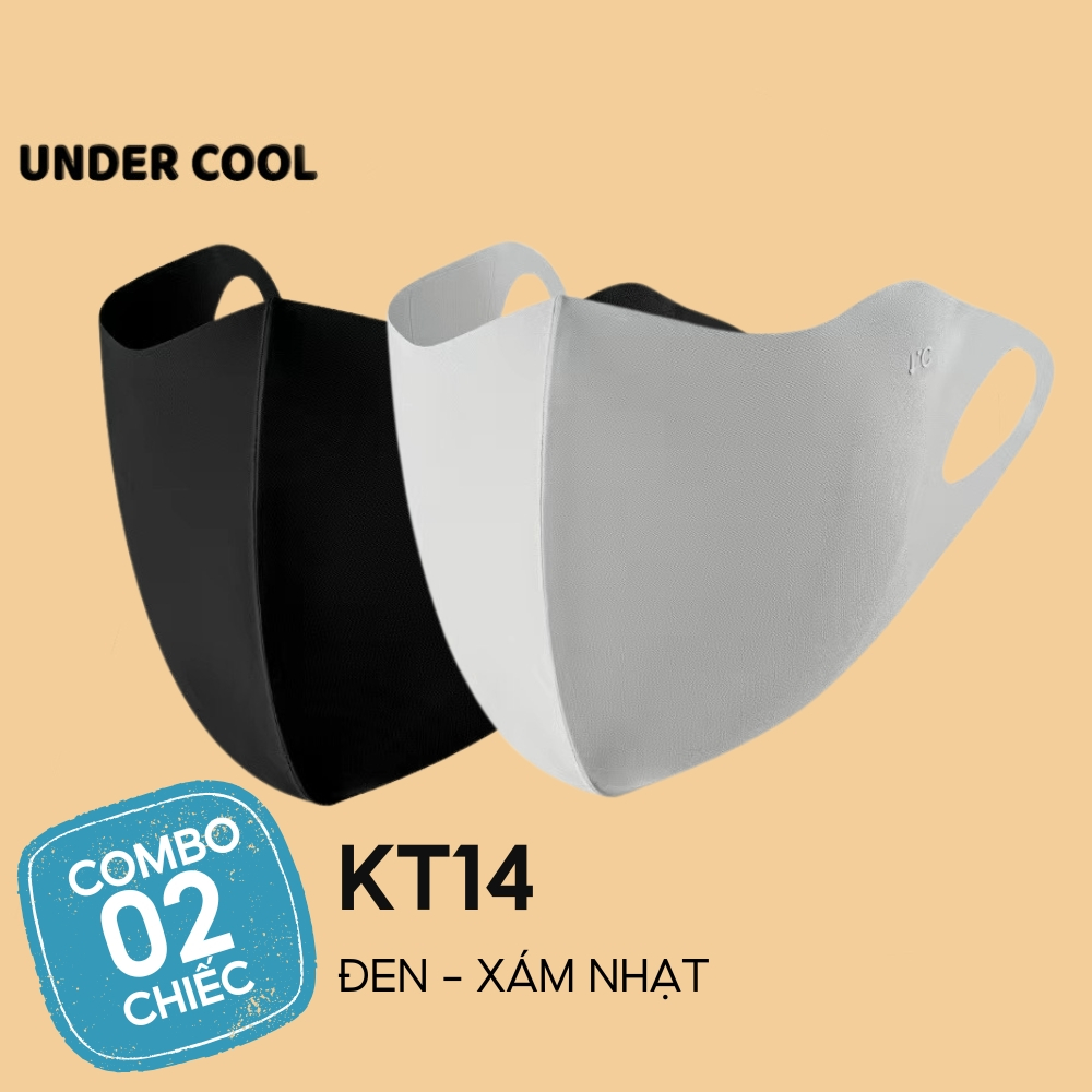 Combo 2 Khẩu Trang Chống Nắng Vải UNDERCOOL - Chất Su Băng Mát Lạnh, Co Giãn Thoải Mái, Chống Tia Cực Tím, Bụi Mịn KT14