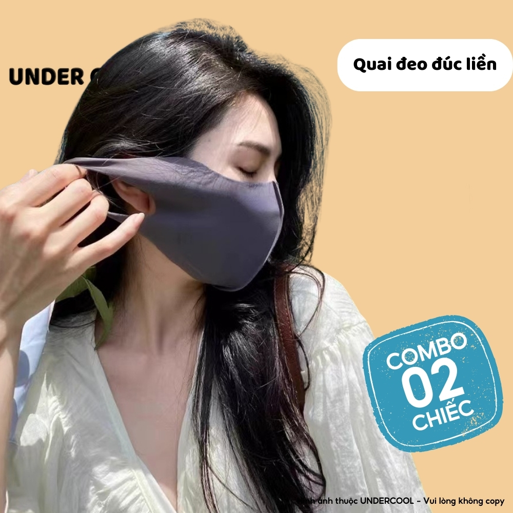 Combo 2 Khẩu Trang Chống Nắng Vải UNDERCOOL - Chất Su Băng Mát Lạnh, Co Giãn Thoải Mái, Chống Tia Cực Tím, Bụi Mịn KT14