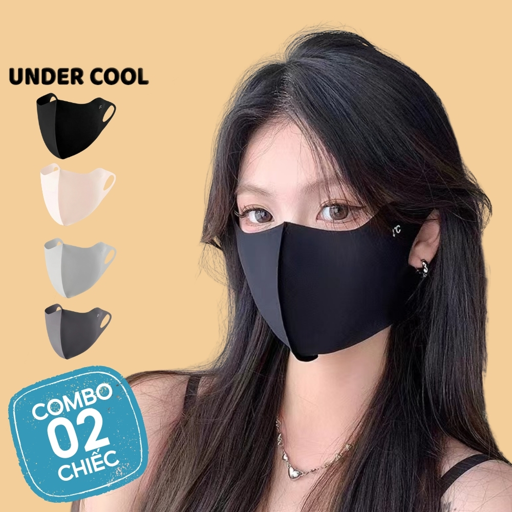 Combo 2 Khẩu Trang Chống Nắng Vải UNDERCOOL - Chất Su Băng Mát Lạnh, Co Giãn Thoải Mái, Chống Tia Cực Tím, Bụi Mịn KT14