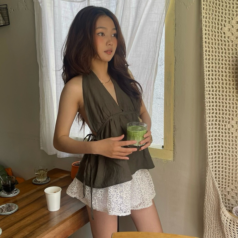 ÁO YẾM CỘT DÂY MÙA HÈ ,MẶC ĐI BIỂN Đi COFFE ,MẶC HÀNG NGÀY ĐỀU ĐẸP .
