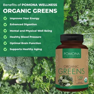 Thực phẩm bổ sung rau xanh giảm đầy hơi và tiêu hóa, đường ruột Pomona Wellness Super Greens