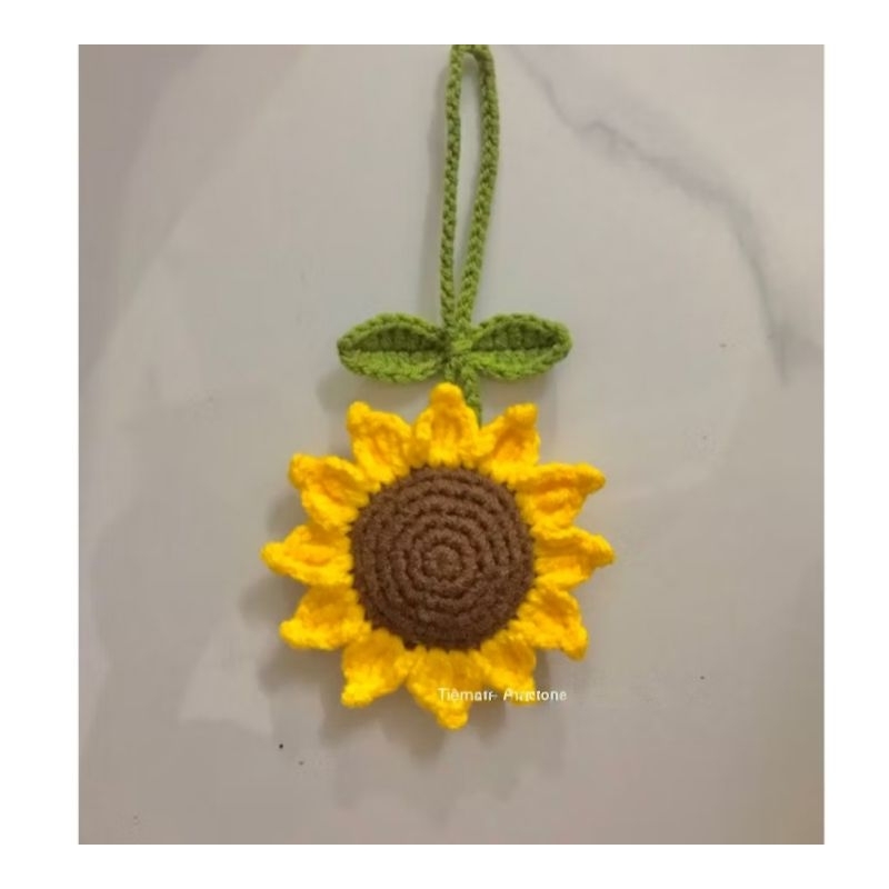 Móc Khoá Hoa Hướng Dương , Móc Khoá Len Handmade