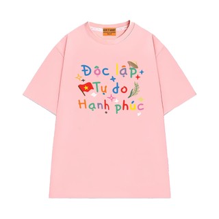 Áo Thun NGỐ TEE Độc Lập Tự Do Hạnh Phúc Lá Cờ Việt Nam Chất Vải Cotton 75 Mềm Mịn Thoáng Mát