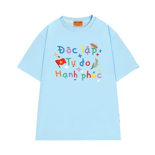Áo Thun NGỐ TEE Độc Lập Tự Do Hạnh Phúc Lá Cờ Việt Nam Chất Vải Cotton 75 Mềm Mịn Thoáng Mát
