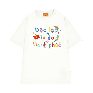 Áo Thun NGỐ TEE Độc Lập Tự Do Hạnh Phúc Lá Cờ Việt Nam Chất Vải Cotton 75 Mềm Mịn Thoáng Mát