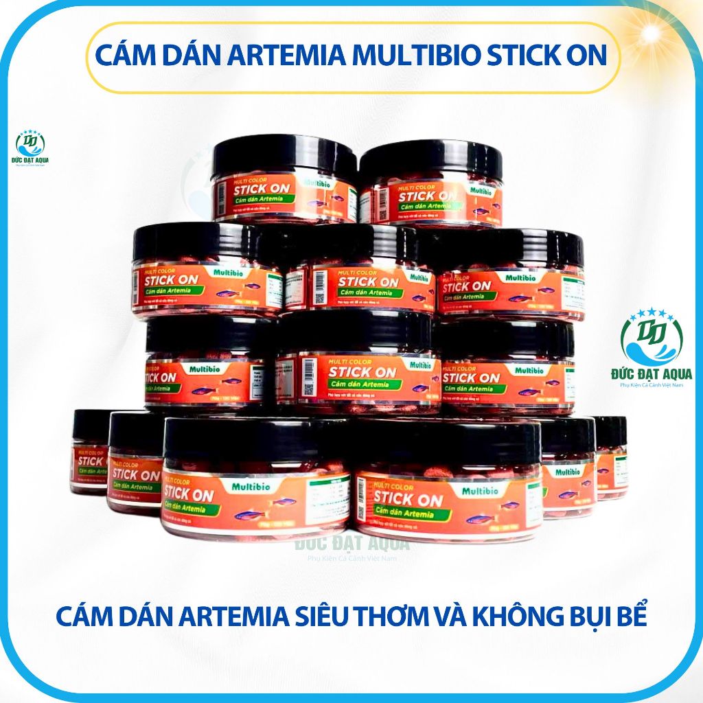 Cám Dán Artemia Multi Color STICK ON Hũ 70gr 120 viên Thức ăn cho cá tăng màu 4