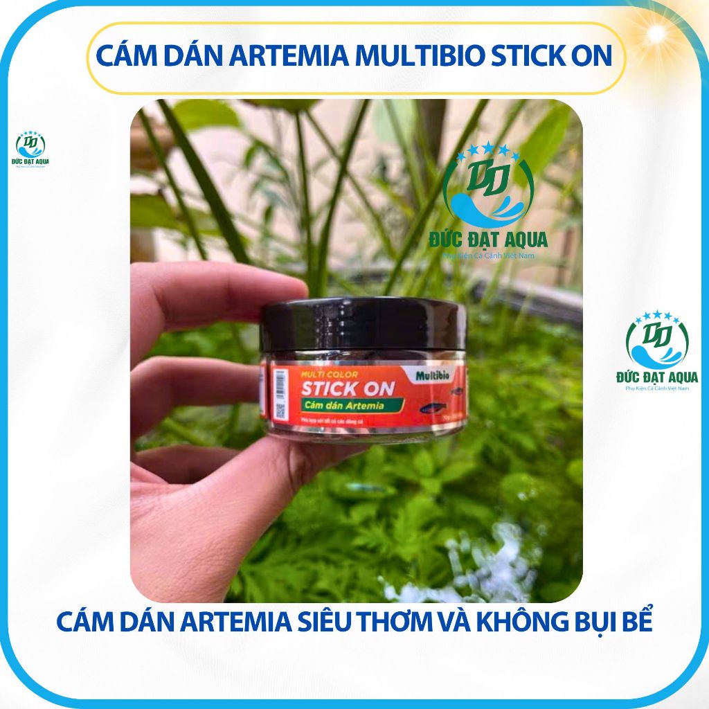 Cám Dán Artemia Multi Color STICK ON Hũ 70gr 120 viên Thức ăn cho cá tăng màu 9